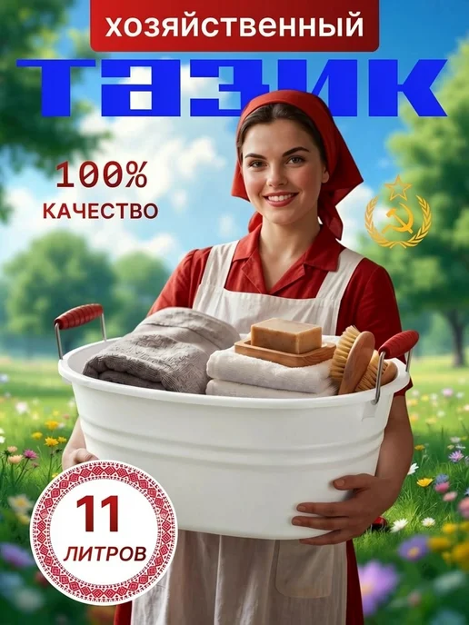 OLA DOM Таз хозяйственный 11 л, 11 л