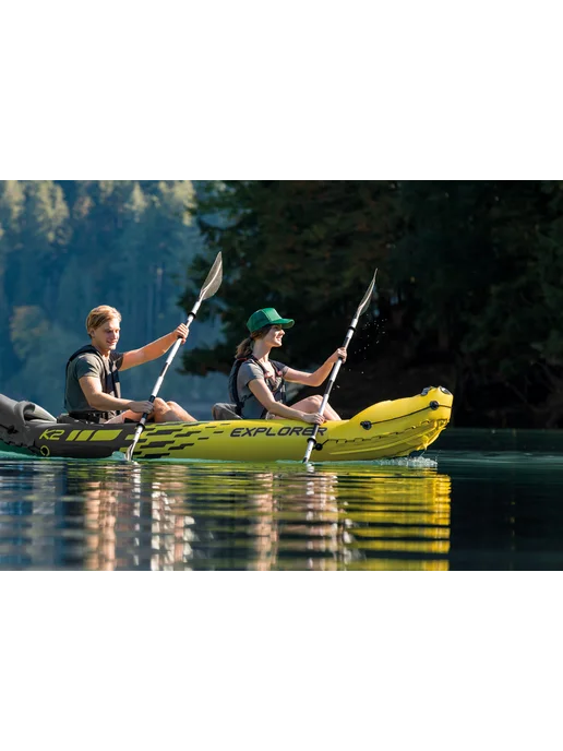 Intex Весло алюминиевое 218 см (69629) Collapsible Kayak, черный, фото 2