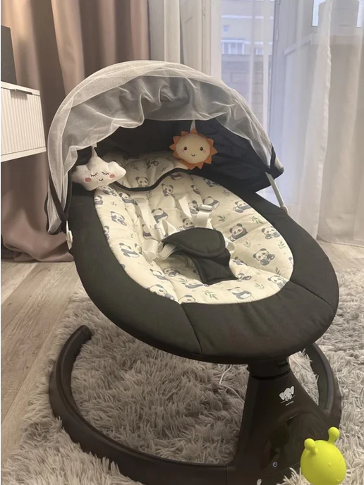 Good Baby Электрокачели для новорожденных goodbaby, электрошезлонг, черный, фото 3