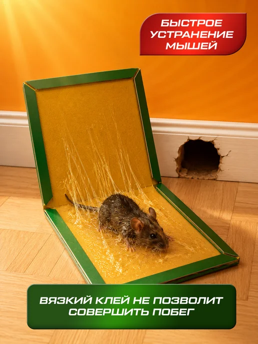 Berkat Липкая мышеловка 8 штук, белый, 4 шт, фото 7
