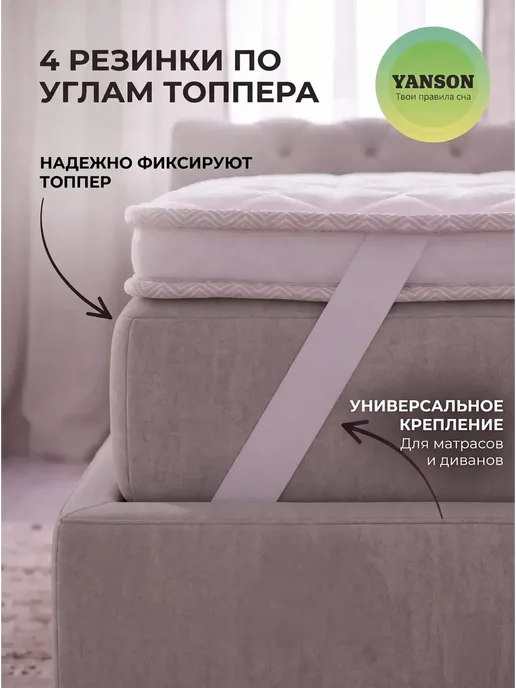 YANSON Твои правила сна Жесткий топпер на диван и матрас 5 см 120x190, 150x220, фото 4