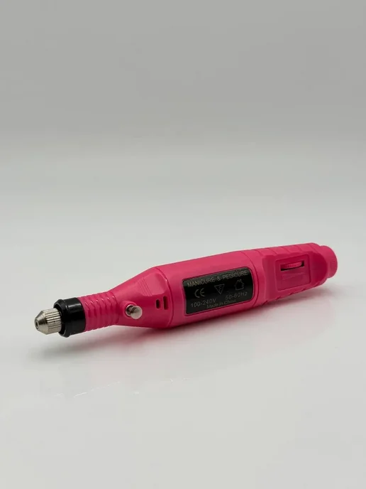 ЭлькаШоп Фрезер машинка для маникюра с насадками для дома набор, розовый, фото 7