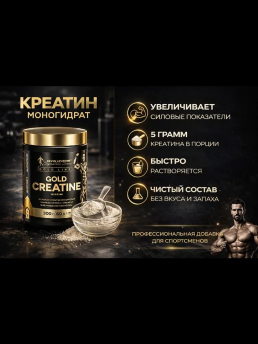 Kevin Levrone Креатин Голд 300 г моногидрат, 300грамм