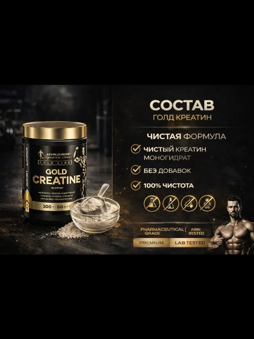 Kevin Levrone Креатин Голд 300 г моногидрат, 300грамм, фото 2