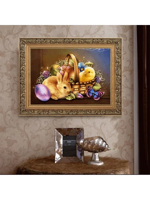 5D DIY Алмазная мозаика Easter цыпленок кролик полный набор, вариант, фото 3