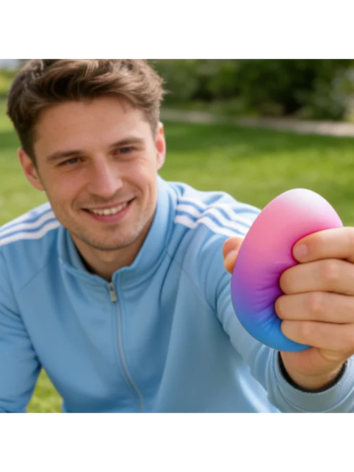 Мягкий антистресс Egg шар, для снятия напряжения, розов, розовый, фото 4