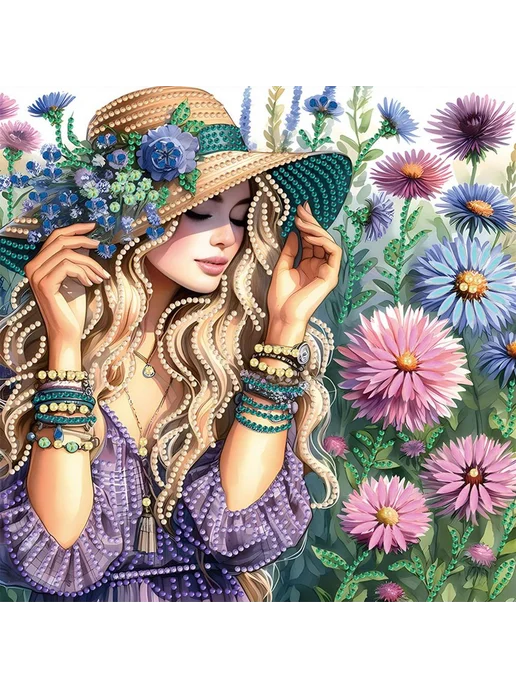 5D DIY частичная алмазная мазаика цветы 30x30 см, 30x30 см