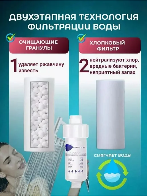 Сменные картриджи для душевого фильтра, 5 шт, 5 шт, фото 5