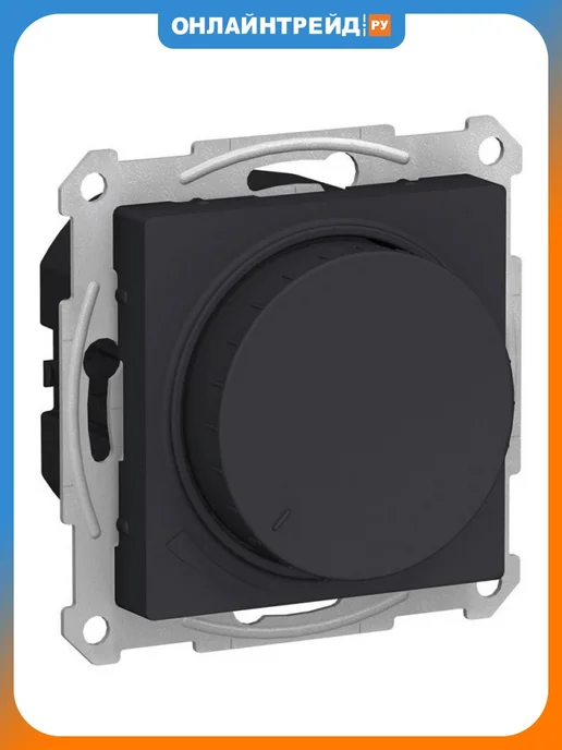 Systeme Electric Светорегулятор LED, RC, 400Вт, AtlasDesign, карбон, 400 Вт