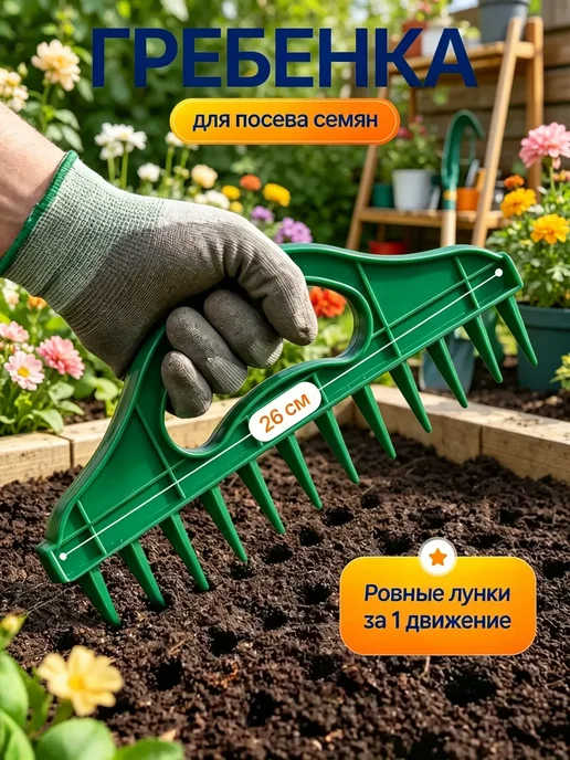 Сажалка для семян - лункообразователь, зеленый