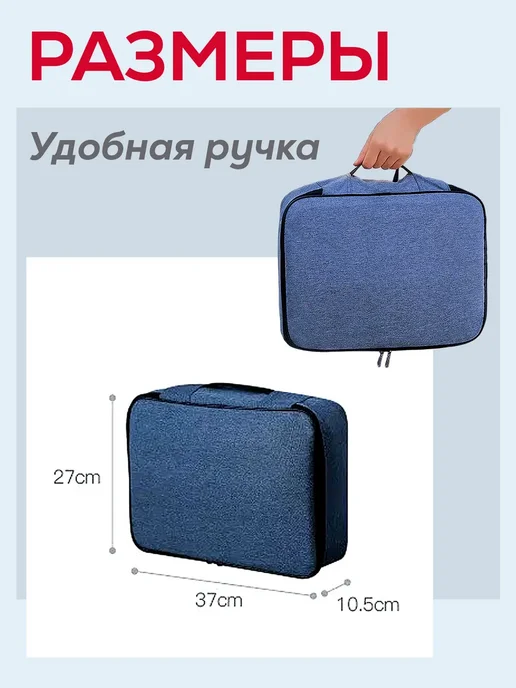 PAZOY GROUP Органайзер на чемодан для документов, синий, фото 2
