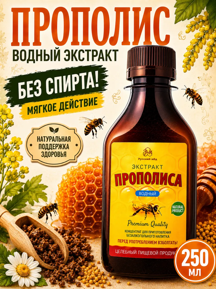 Экстракт прополиса водный 250 мл (Medolubov)