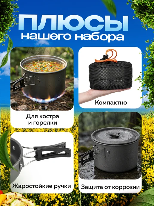 Wild owl Набор туристической походной посуды на 4 персоны, вариант, фото 3
