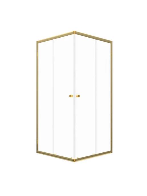 DOCCIA Душевое ограждение Quadro 90*90 профиль золото, 90x90, фото 5