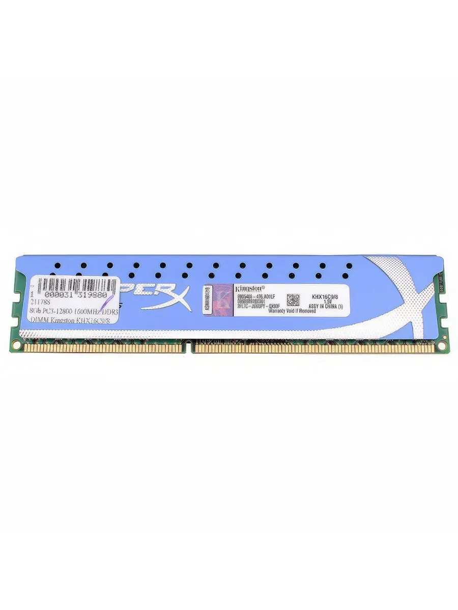 Оперативная память KINGSTON hyperX DIMM DDR3 8Гб 1600 МГц для ПК
