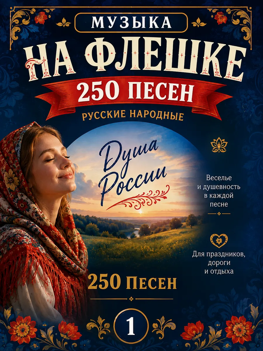 Русские Народные 1 на USB Диске 250 песен (2)