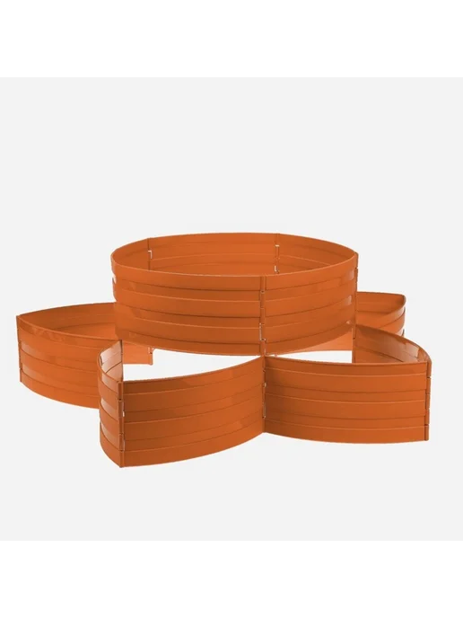Клумба пластиковая коричневая 18 секций 15х540 см, 15x540 см