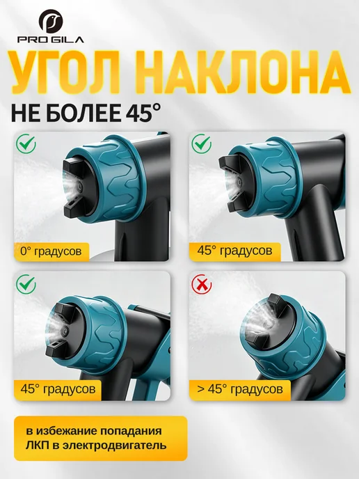 PROGILA краскопульт электрический для покраски и распыления, вариант, фото 4