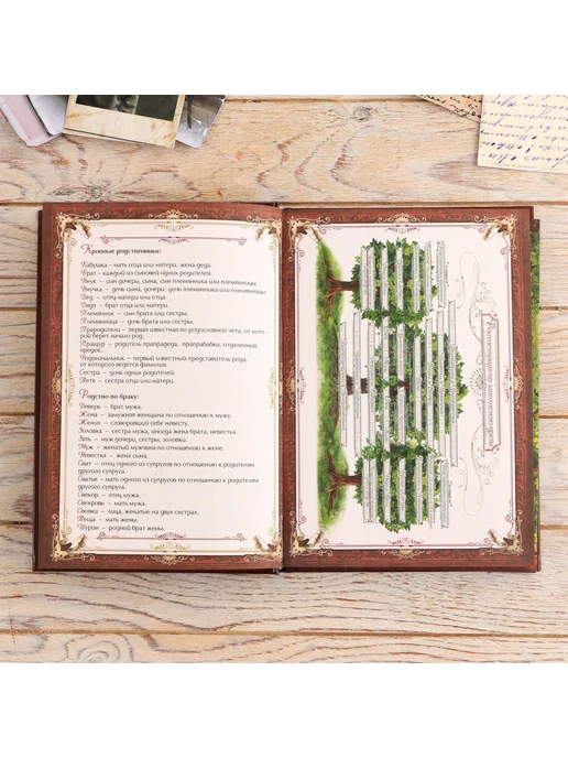 -Мир Игр- Родословная книга Древо жизни в шкатулке 20х26 см, 20x26 см, фото 8