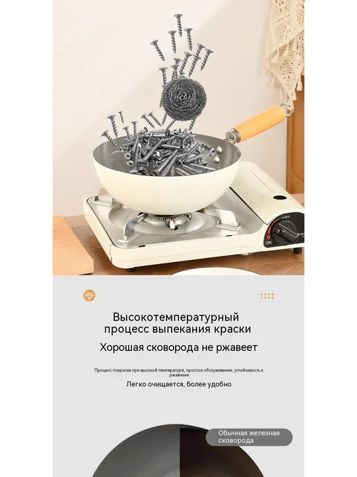 Сковорода для жарки 20cm без крышки, вариант, фото 17
