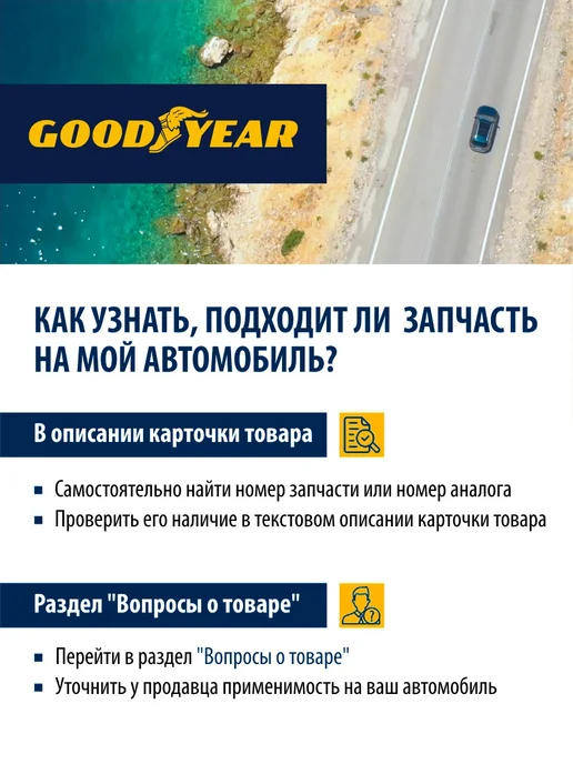 Goodyear Фильтр салонный Lada Priora (Лада Приора 1.6) 2007-2018, вариант, фото 8