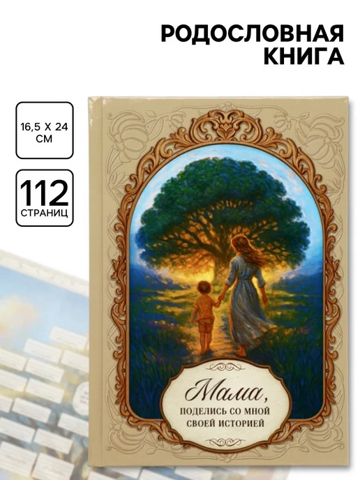 mvh Родословная книга, 56 листов, синий