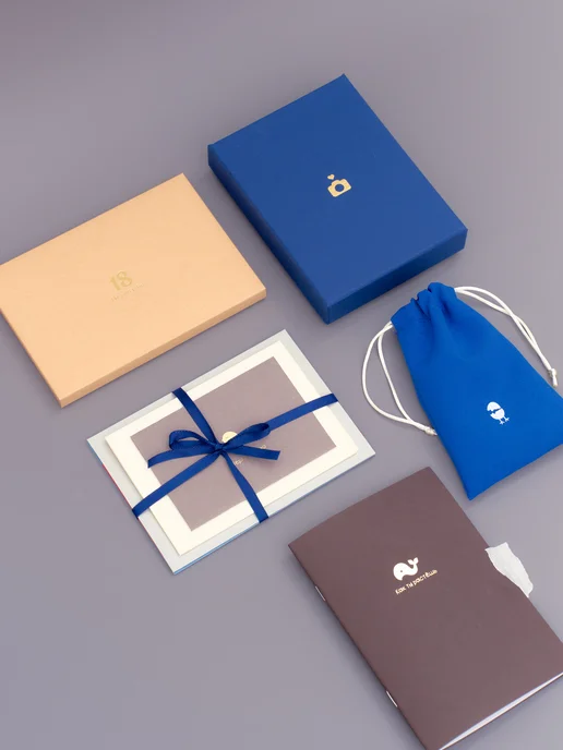 Memory Box Подарочный бокс для новорожденного, на выписку, на рождение, синий, фото 5