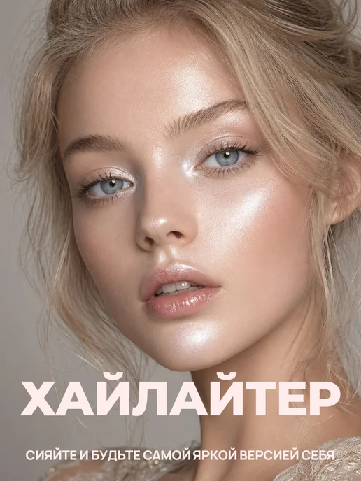 PrettyGirl Хайлайтер для лица и тела с зеркалом, белый, фото 3