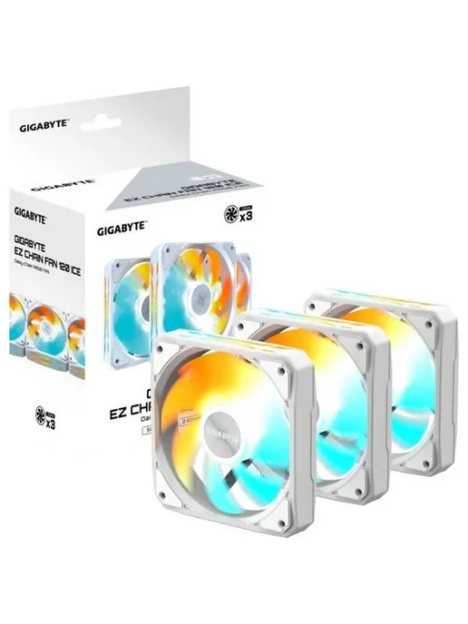 Gigabyte Вентилятор в корпус ECFAN1203 ICE 3 pin (3шт) (GP-ECFAN1203, 3 шт, фото 2
