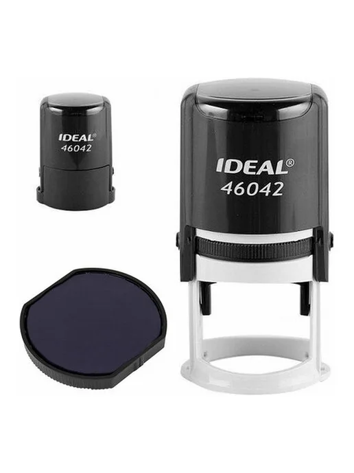 1шт. Оснастка для печатей оттиск D=42 мм синий Ideal P2, 1 шт, фото 3