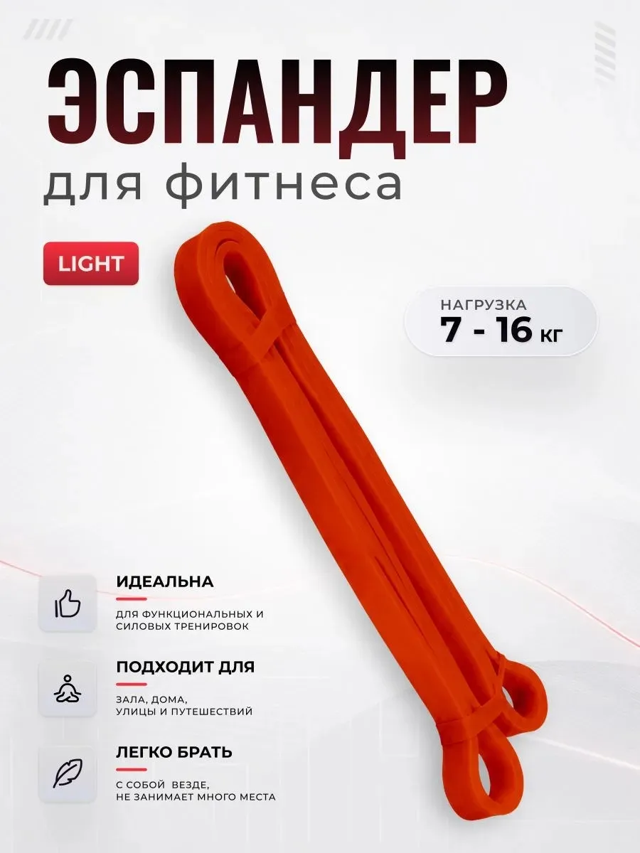 Резинка для фитнеса латексная красная