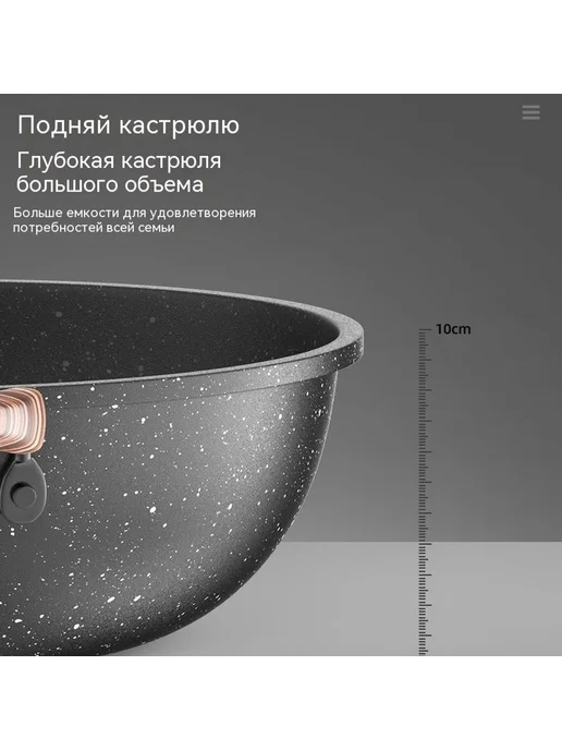 Сковорода для жарки 30 с крышкой, 32 без крышки, фото 4