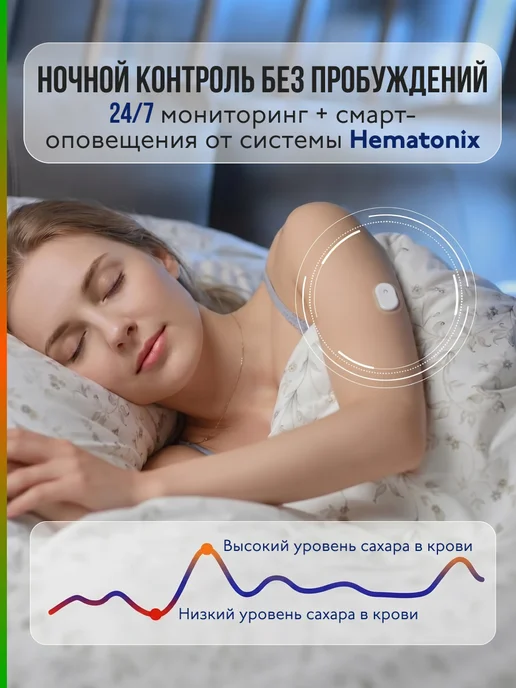 Hematonix Датчик глюкозы Гематоникс GS1 без прокола, 1 шт, 3 шт, фото 5