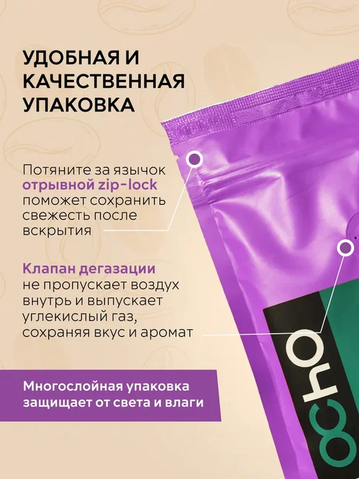 OChO.COFFEE Кофе молотый ароматизированный Сливочный пломбир 250 г, 250 г, фото 4