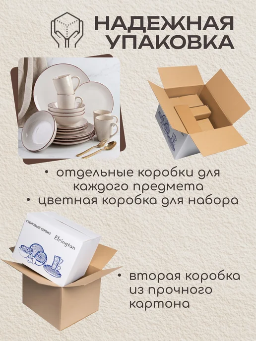 Elrington Набор посуды столовой на 4 персоны с кружками, 16 шт, фото 7