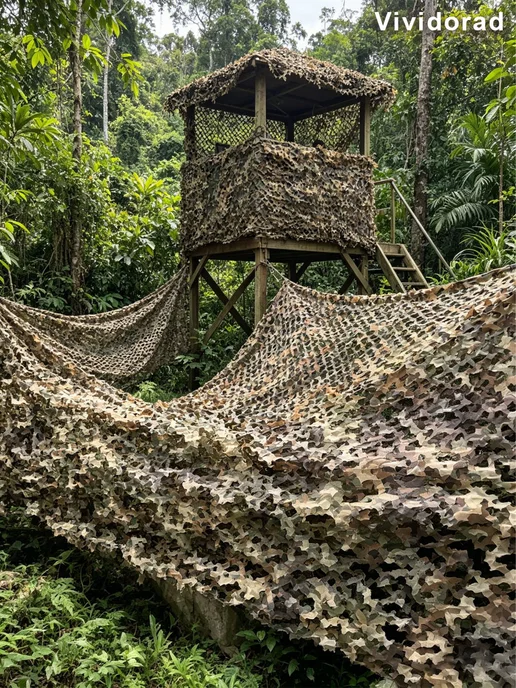 Vividorad Камуфляжная водонепроницаемая сетка для защиты от солнца2x3m, коричневый, фото 3