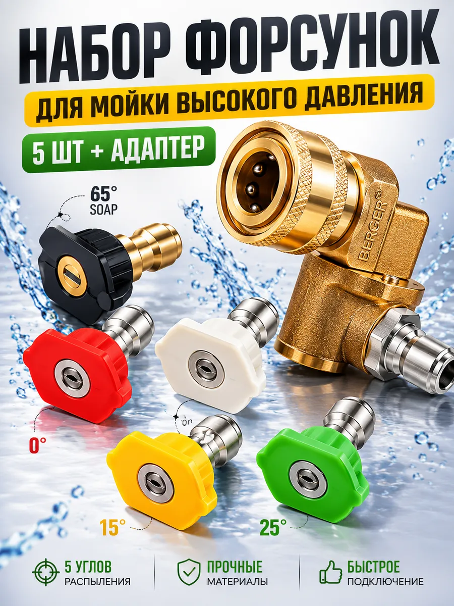 Форсунки с адаптером для мойки высокого давления