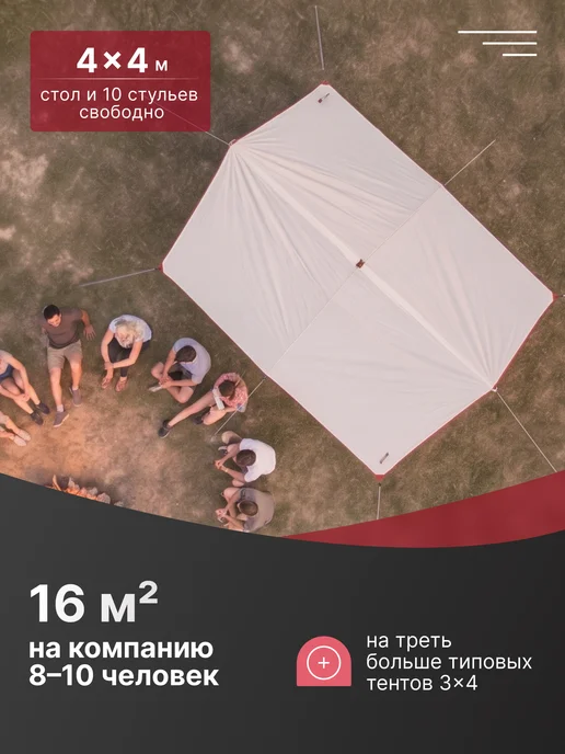 Atemi Тент навес туристический 4х4 от солнца и дождя для дачи, 4x4, фото 2