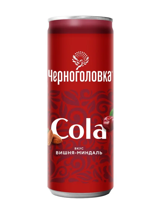 Черноголовка Лимонад Кола "Вишня-миндаль" газированный, 0,33 л х 12 шт, 0,33 л, 12 шт, фото 4
