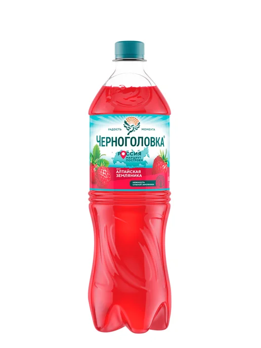 Черноголовка Лимонад "Алтайская земляника" газированный 1,5 л х 6 шт, 1 л, 12 шт, фото 2