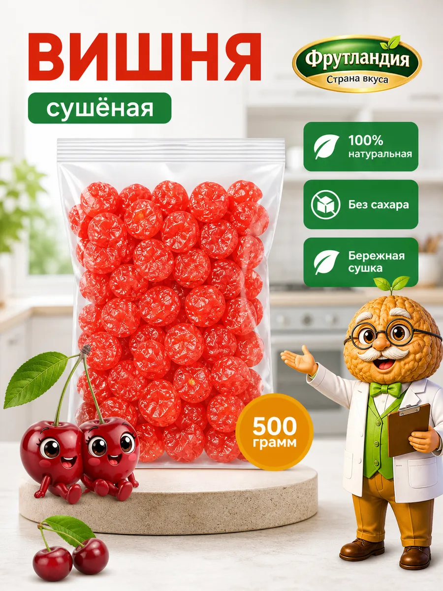 Вишня сушеная 500гр