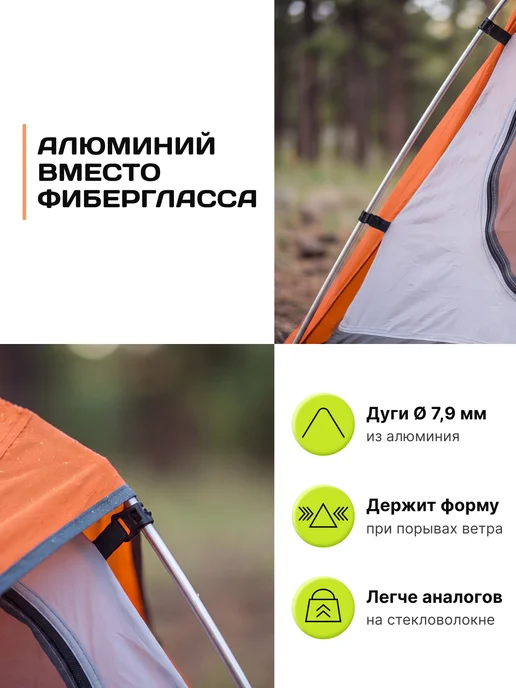 Atemi Палатка туристическая двухместная, вариант, фото 3