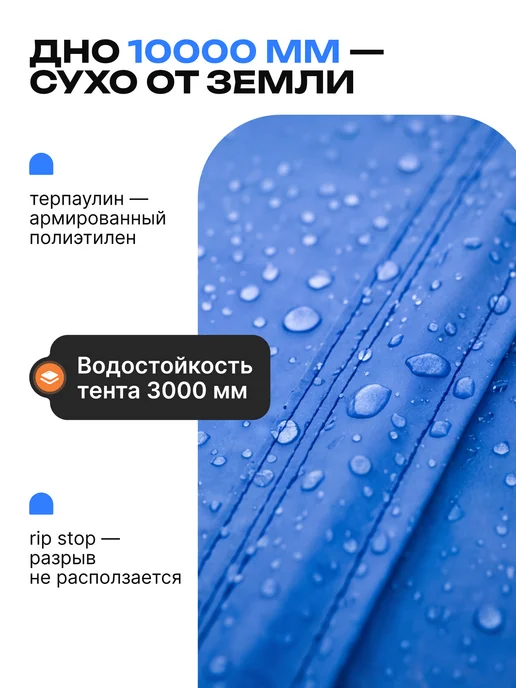 Atemi Палатка дом туристическая большая, синий, фото 5