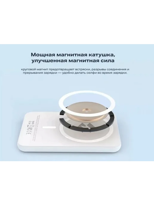Infinix Power Bank беспроводной Пауэрбанк XP03, белый, фото 3