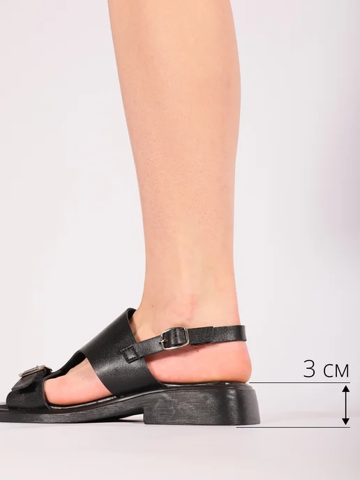 Love Trendy Босоножки натуральная кожа, черный, фото 4