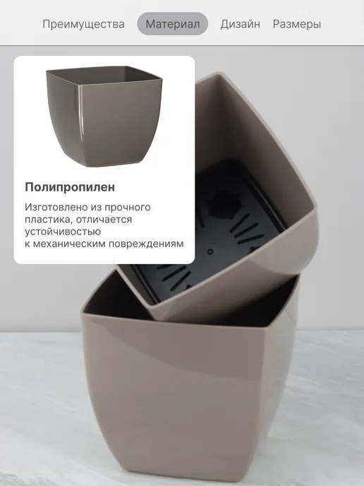 Idea Кашпо для цветов со вставкой 1,9л, 5,5 л, фото 4
