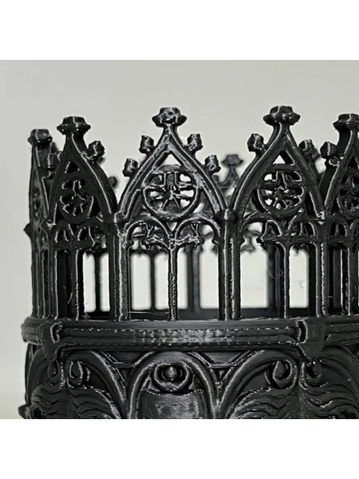 Готический подсвечник 3D печать винтаж, черный, фото 8