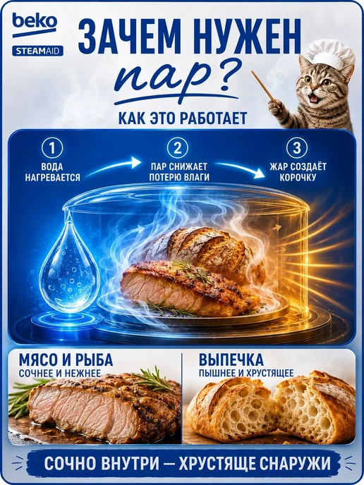 Beko Духовой шкаф электрический BBIS13300XMSE, 71 л, 71 л, фото 2