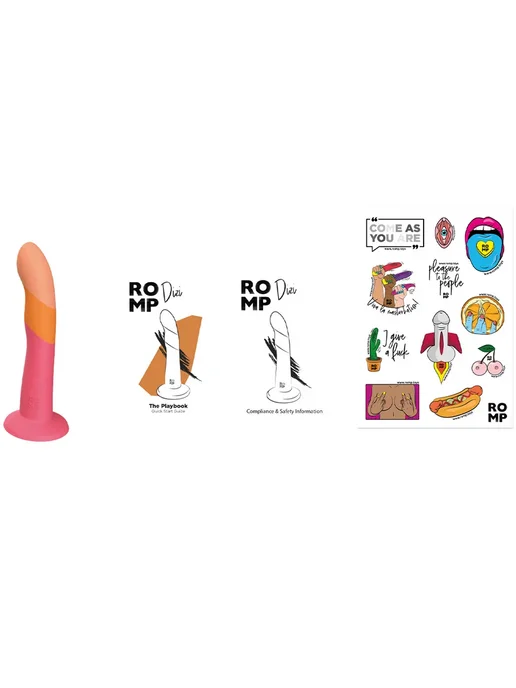 ROMP Фаллоимитатор Dizi резиновый дилдо интимный, оранжевый, фото 8
