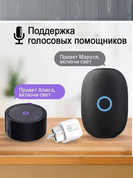 Умная WiFi розетка 20А с голосовым управлением Алиса,Маруся, 20А, фото 3